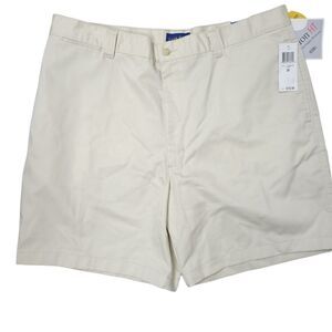 NWT Charter Club Men's Khaki Flat Front Shorts 38